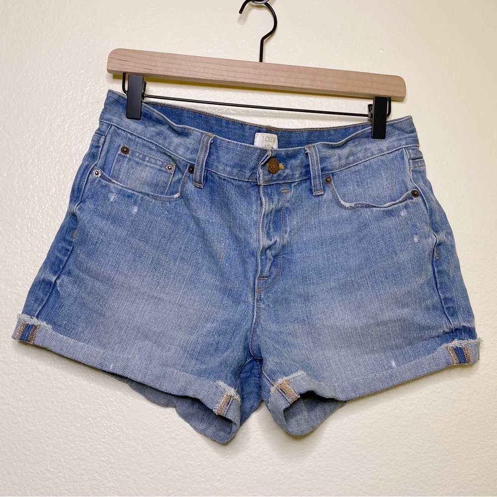 J. Crew Distressed Cuffed Denim Jean Shorts - Size 28